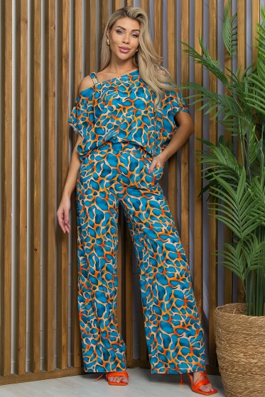 Костюм Асвари (голубо-оранжевый) К13457-5М