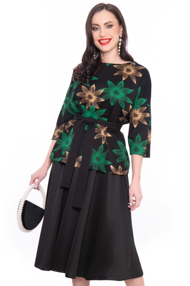 Костюм с юбкой "Яркие эмоции" К3093