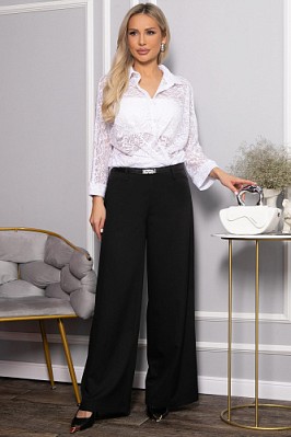 Брюки палаццо Настроение города (черные) Б14508-8М