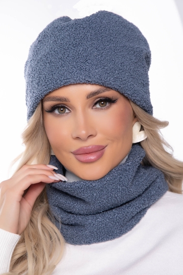 Комплект шапка и снуд (деним) ШС13