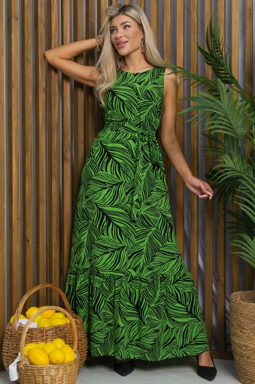 Платье Твой образ макси (зеленое) П13338-12М