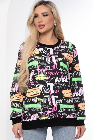 Свитшот "В духе времени" (черный) Б8646