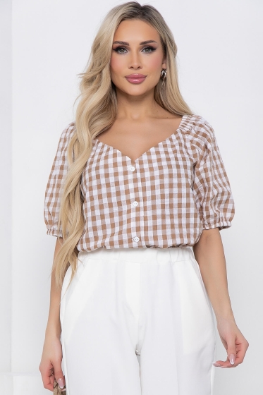Блуза "Джейн" (клетка) Б8380