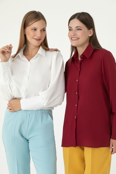 Блуза "Вернисаж" НЬЮ (бордо) Б7133