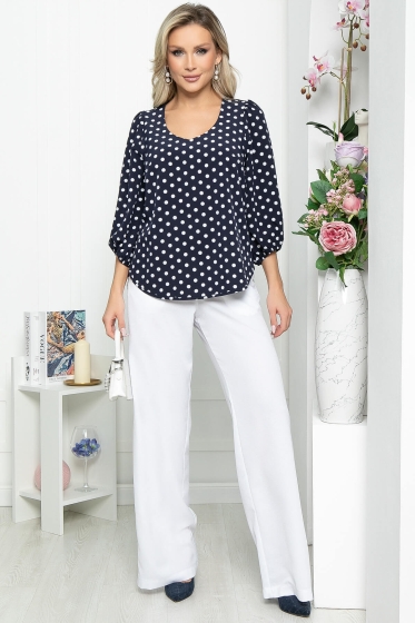 Блуза "Флоренция" (темно-синяя) Б6307