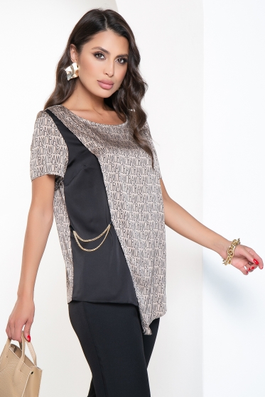 Блуза "История любви" (песочный принт) Б2510