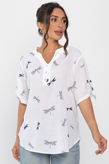 Блуза Флоретта (белая) Б13962-20М
