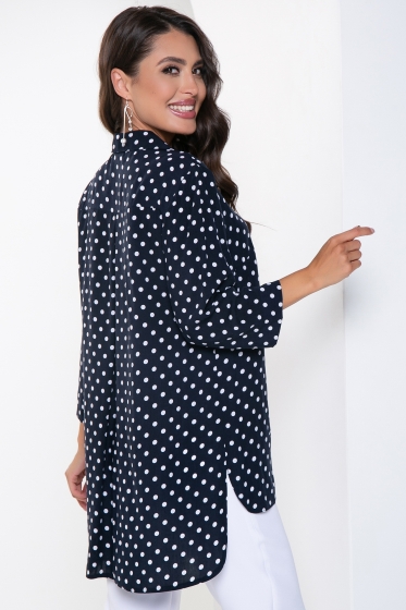 Рубашка "Классика времени" (синяя, горох) Б2476