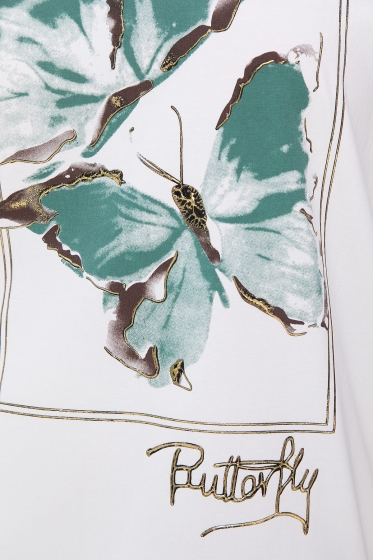 Блуза Валетта (бело-оливковая) Б13404-20М