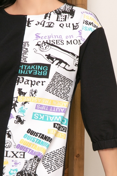 Платье "Марселина" (мультиколор вайт) П5151