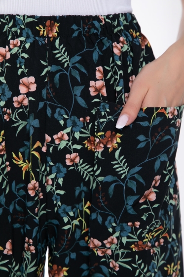 Брюки бохо черные Б10187