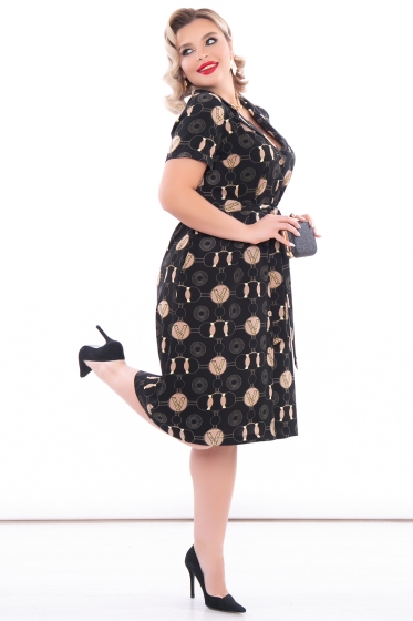 Платье-халат "Эстер" (блэк) П3149