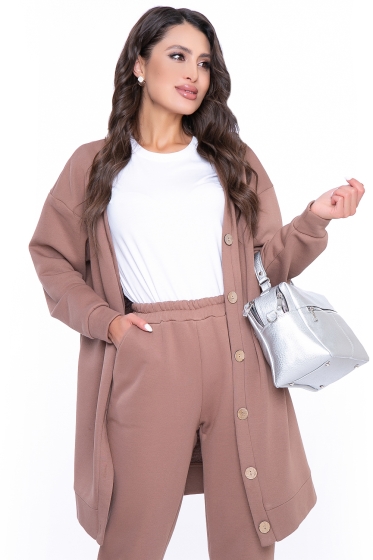 Костюм из футера "Осенний вечер" (капучино) К2762