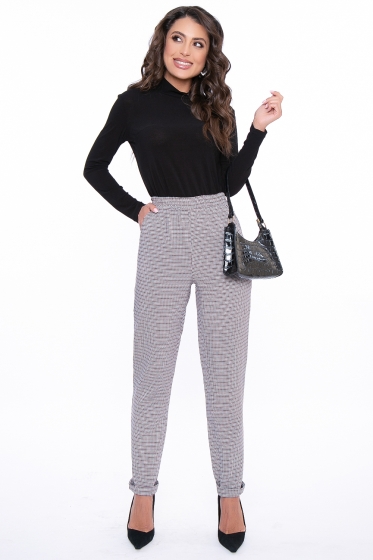 Брюки "Твой день" (коричневая клетка) Б2750