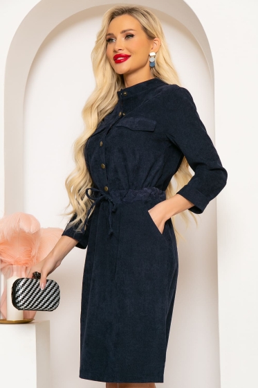 Платье "Сафари" (темно-синее) П3973