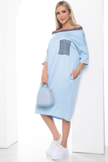 Платье Маниша голубое П10028