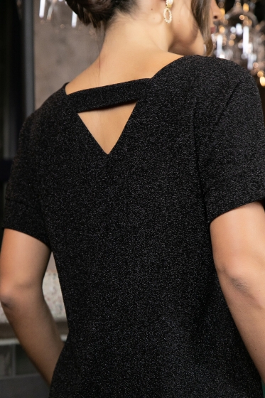 Платье Покоряя сердца (черное) П11559