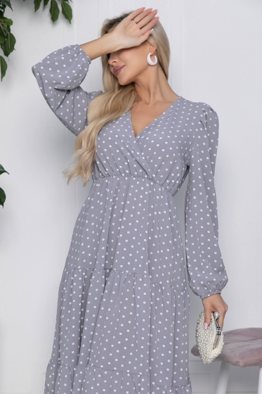 Платье Трепетное чувство (серое) П10704