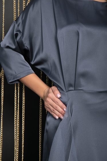 Платье Дерзкая элегантность (серое) П11718