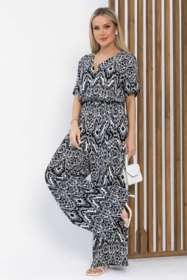 Комбинезон Сайрес (черно-белый) К13615-7М