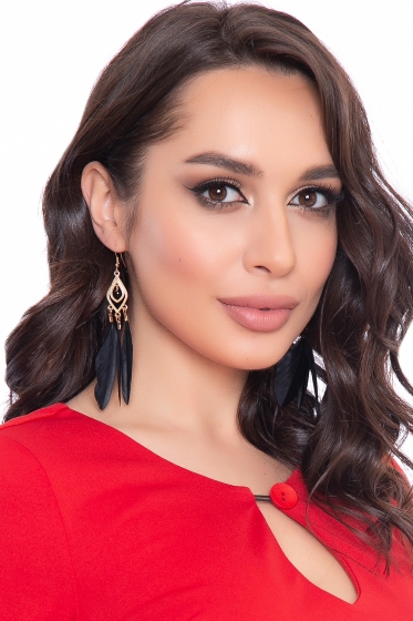 Серьги "Черные перья" Бижу43