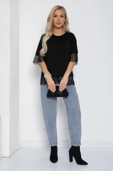 Блуза Дарси (черная) Б12625-29