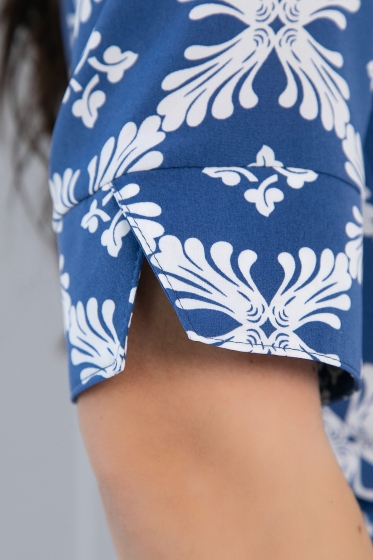 Платье Франческа НЬЮ (бело-голубое) П13000-18М