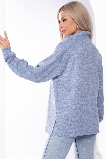 Джемпер "Игра по твоим правилам" (серо-голубой) Б8177
