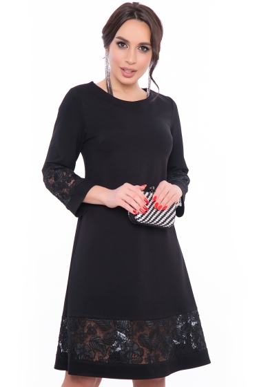 Платье "Утонченная натура" (блэк) П3171