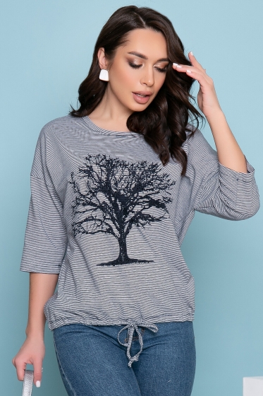 Футболка со стразами (дерево) Б3447