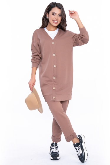 Костюм из футера "Осенний вечер" (капучино) К2762