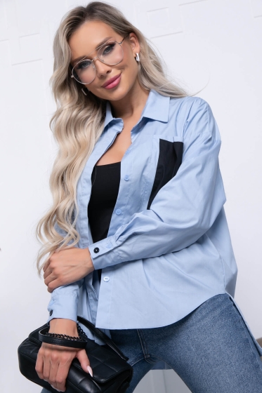 Рубашка "Акцент" (голубая) Б4227