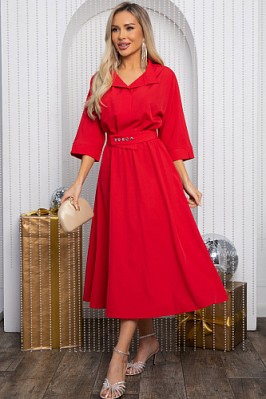 Платье с поясом Доминанта НЬЮ (алое) П14614-16М