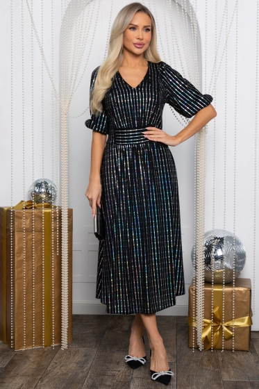 Платье праздничное Мадлен (черное) П14623-18М