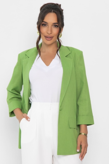 Пиджак льняной Мэрлин (зеленый) Б13961-7М