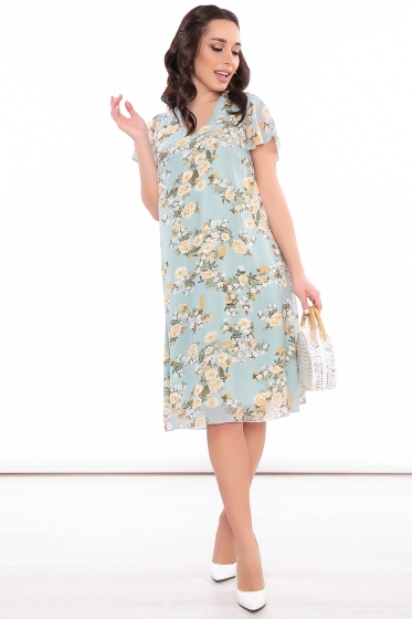 Платье "Долорес" (нежная мята) П3253