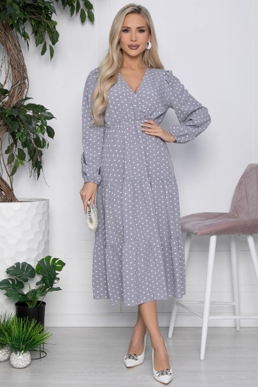 Платье Трепетное чувство (серое) П10704