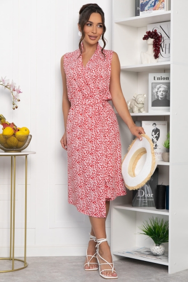 Платье Хьюми (красно-белое) П13935-35М