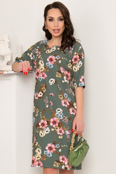 Платье "Эдельвейс" (цветы) П3409