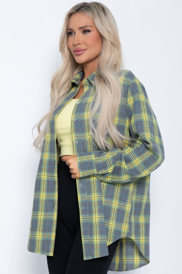 Рубашка Денни НЬЮ (серо-желтая) Б12873-7М