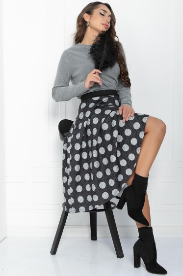 Юбка Осенний вальс (серая) Ю11751