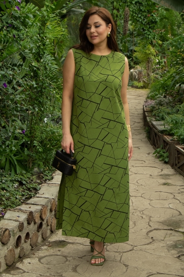 Платье Дария (лайм) П13480-1М
