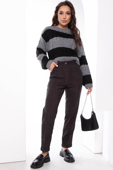 Брюки "Секрет успешной леди" (графит) Б7924