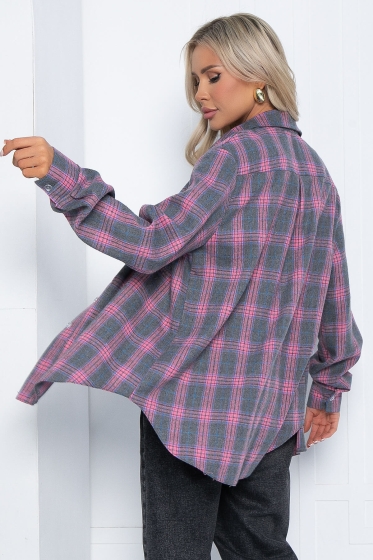Рубашка Денни НЬЮ (серо-розовая) Б12872-7М