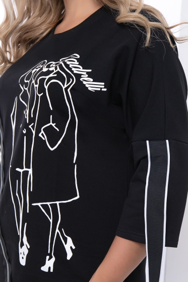 Платье "Ким" (блэк) П7025