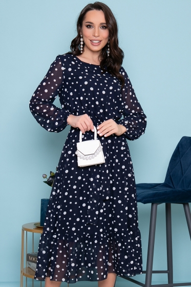 Платье "Флора" (блю) П3306