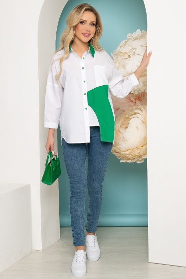 Рубашка "Тенденция весны" (грин) Б3420