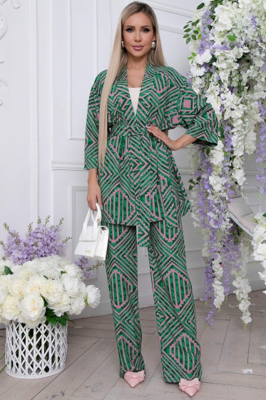 Костюм "Зарина" (зелено-розовый) К9004
