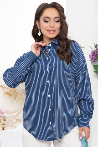 Рубашка "Оксана" (синяя) Б5240