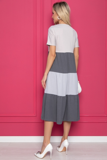 Платье Легкость выбора (серое) П10274